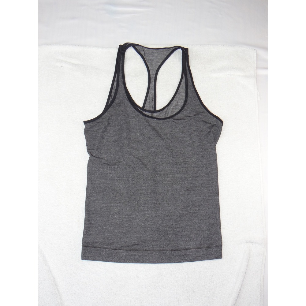 Lululemon Womens Heathered Charcoal Gray Racerback Athletic Tank Top Size L